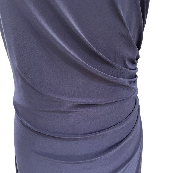 Lauren Ralph Lauren Dress SZ 8 Navy Yellow Sheath Career Minimalist Classic Chic - Picture 8 of 10